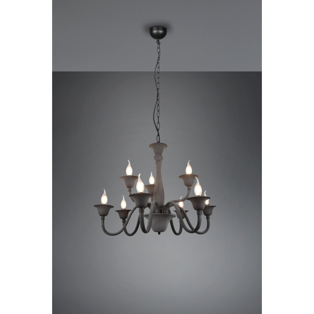 Trio Leuchten Elsa Kronleuchter Anthrazit, 9-flammig main product photo