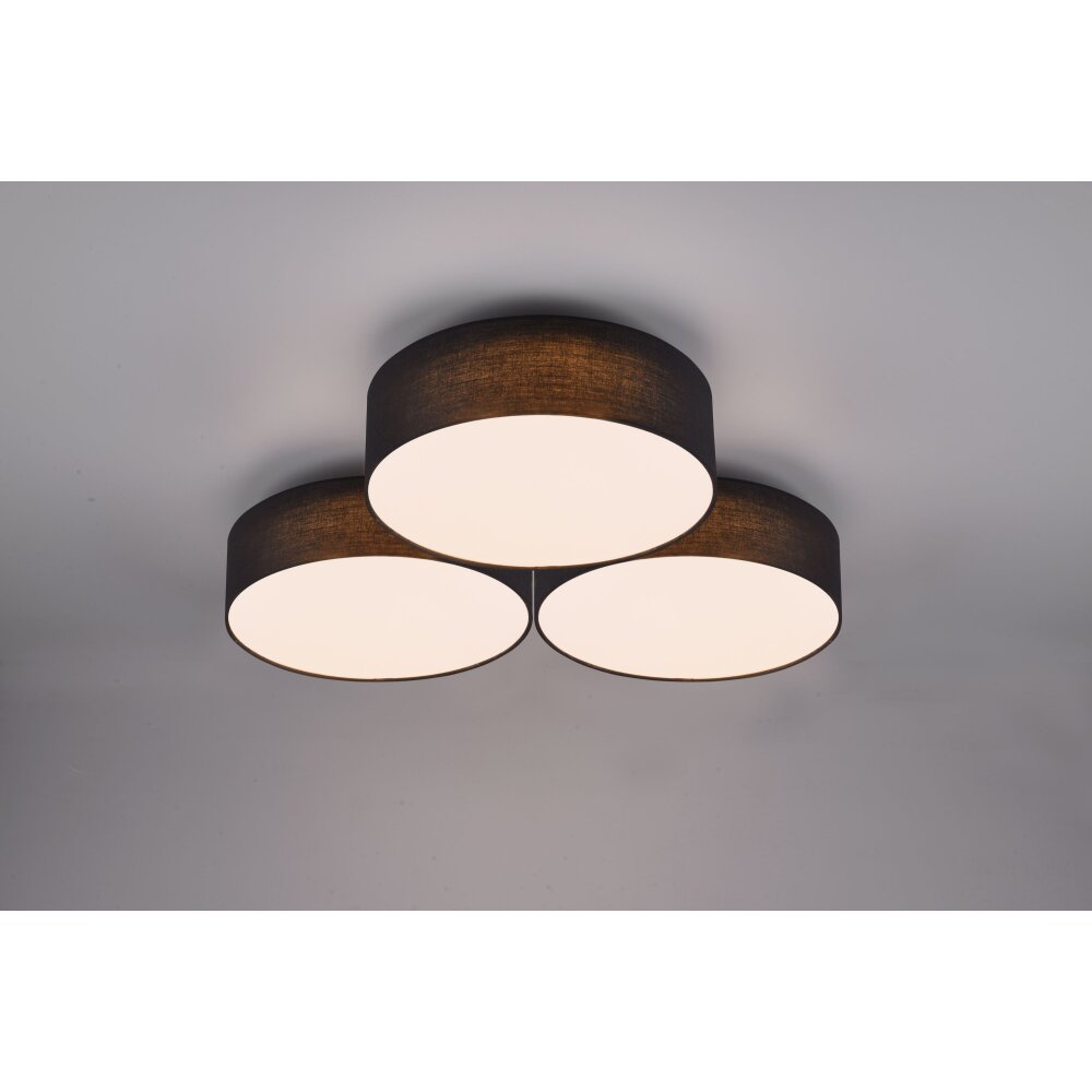 Trio Leuchten Lugano Deckenleuchte LED Schwarz, 1-flammig main product photo