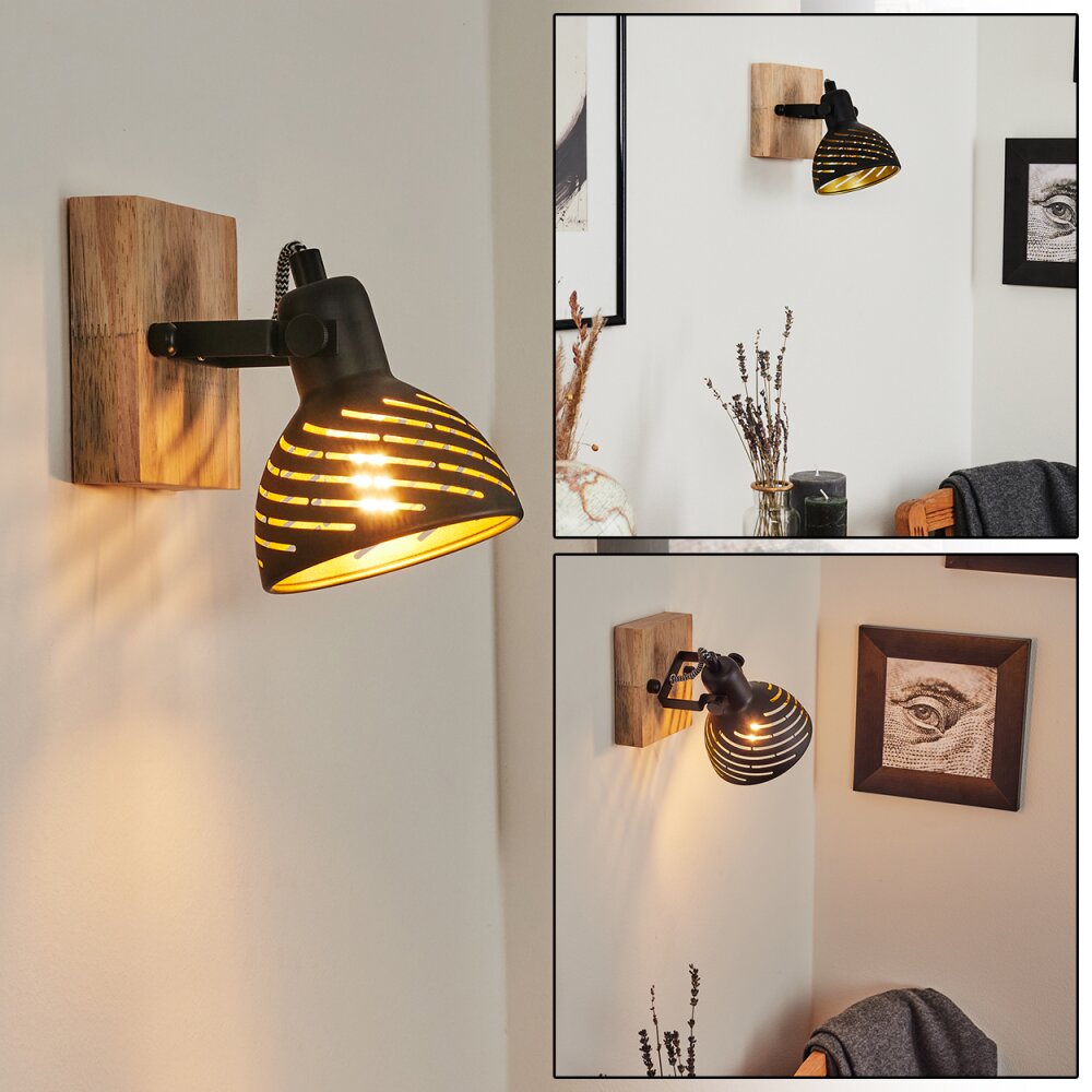 Osina Wandleuchte Braun, Schwarz, 1-flammig main product photo