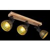 Globo LENNA Deckenleuchte Holz dunkel, Schwarz, 3-flammig
