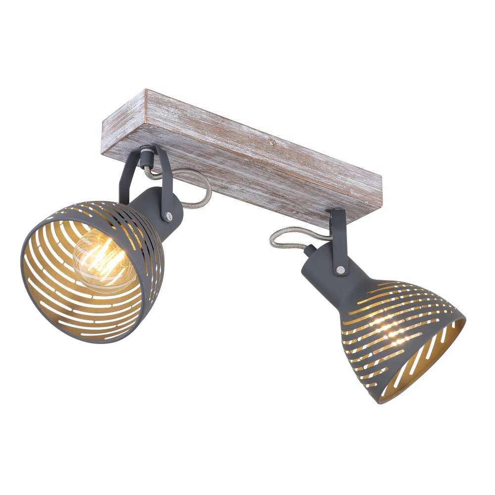 Globo MORI Deckenleuchte Braun, Weiß, 2-flammig main product photo