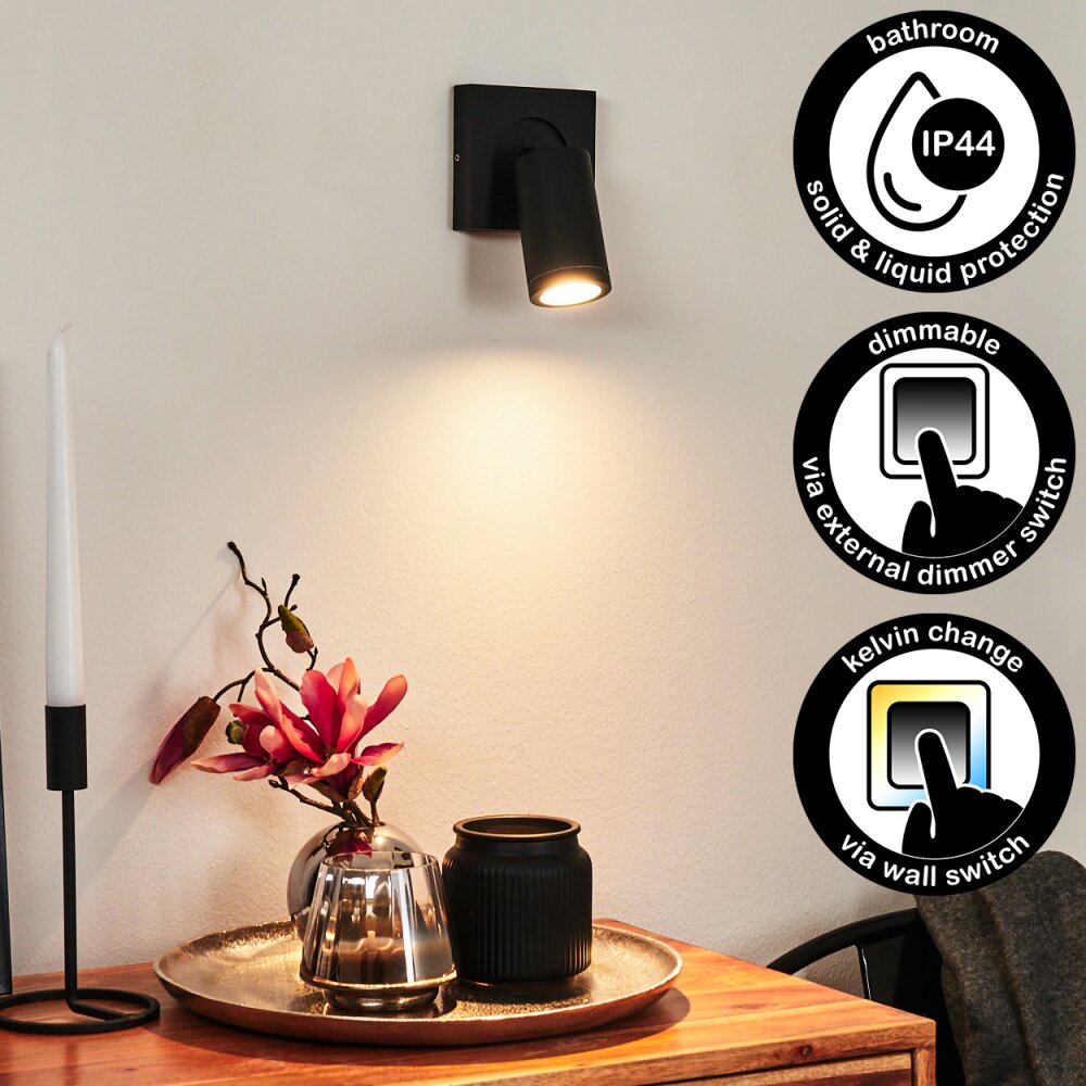 Hakamken Wandleuchte LED Schwarz, 1-flammig main product photo