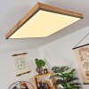 Salmi Deckenpanel LED Holzoptik, Schwarz, Weiß, 1-flammig