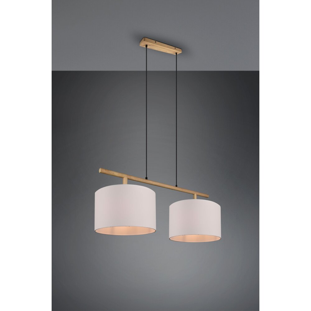 Trio Leuchten Korba Pendelleuchte Braun, 2-flammig main product photo