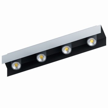 Eglo VISERBA Deckenleuchte Aluminium, Schwarz, 4-flammig Eglo VISERBA Deckenleuchte Aluminium, Schwarz, 4-flammig