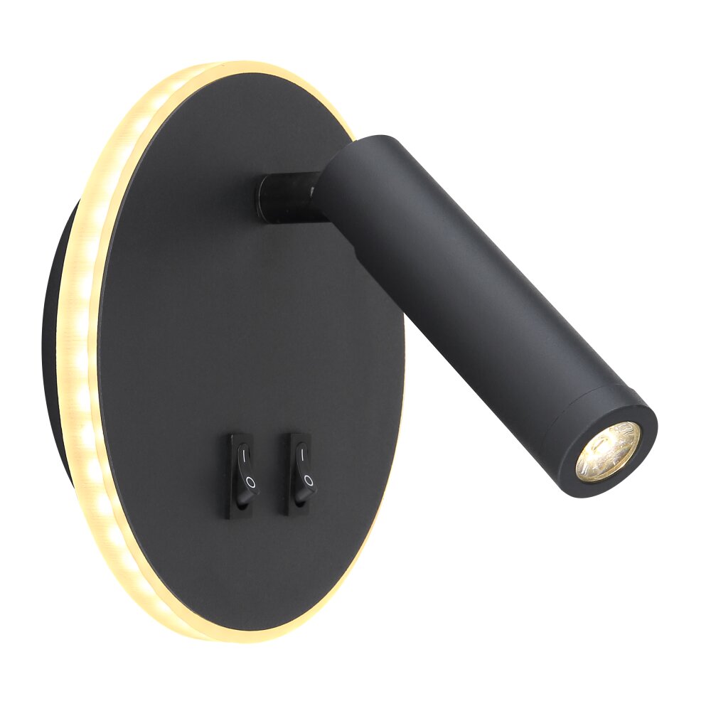 Globo MANY Wandleuchte LED Schwarz, 1-flammig main product photo