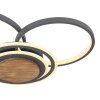 Globo NIRRA Deckenleuchte LED Holz dunkel, Schwarz, 1-flammig