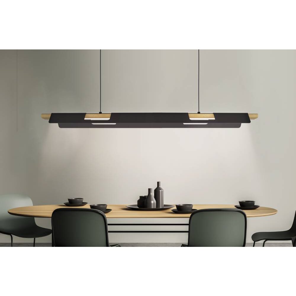 Eglo Leuchten ERMUA Pendelleuchte LED Braun, Schwarz, 1-flammig main product photo