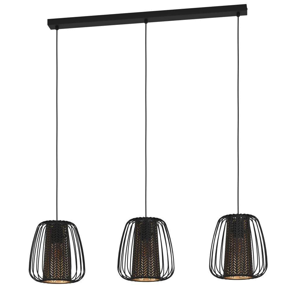 Eglo Leuchten CURASAO Pendelleuchte Schwarz, 3-flammig main product photo