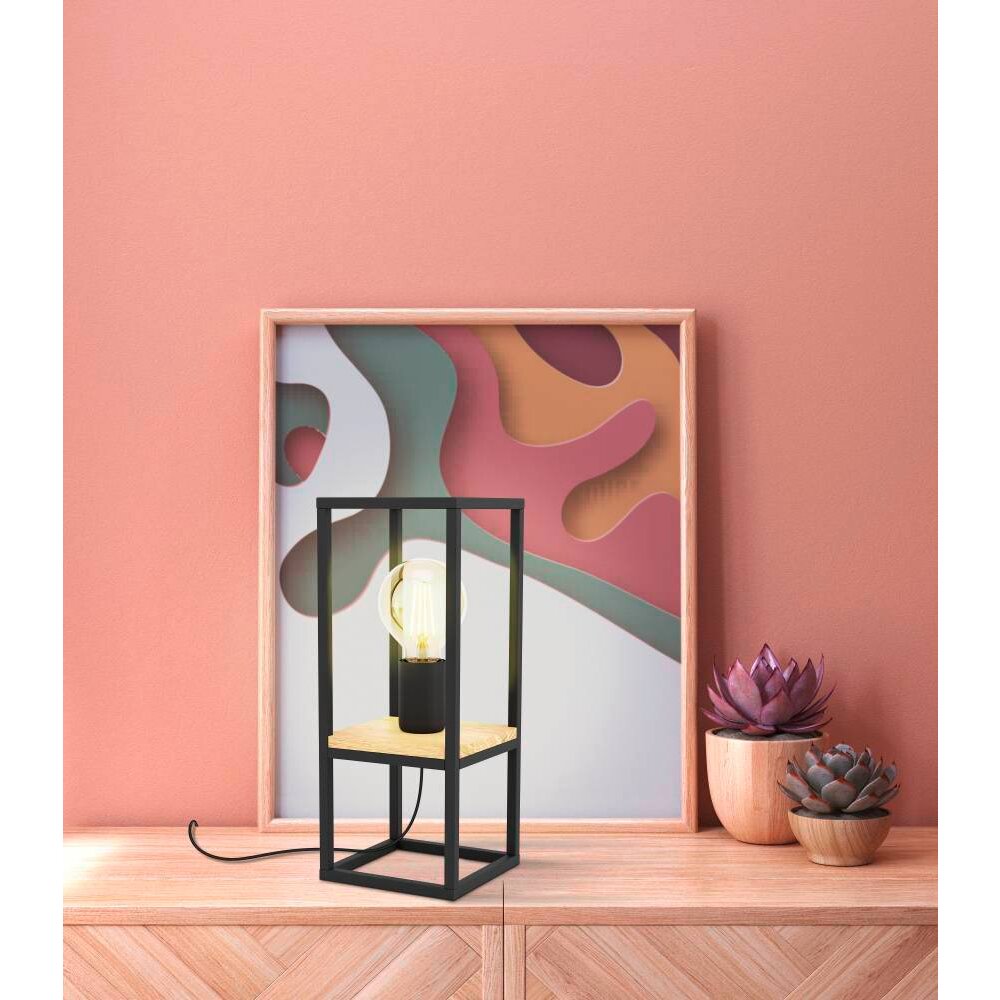 Eglo Leuchten LIBERTAD Tischleuchte Braun, Schwarz, 1-flammig main product photo
