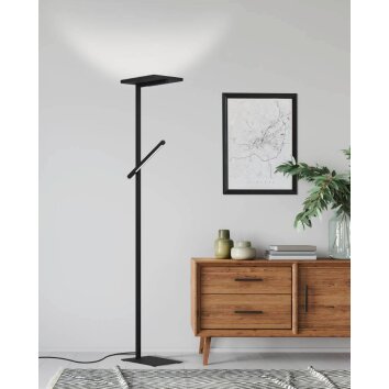 Eglo Leuchten CARBONERAS Deckenfluter LED Schwarz, 2-flammig Eglo Leuchten CARBONERAS Deckenfluter LED Schwarz, 2-flammig
