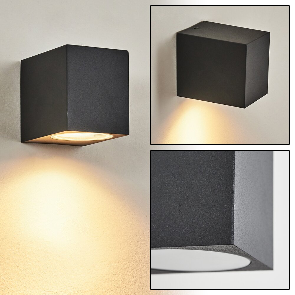 Skaabu Außenwandleuchte Schwarz, Weiß, 1-flammig main product photo