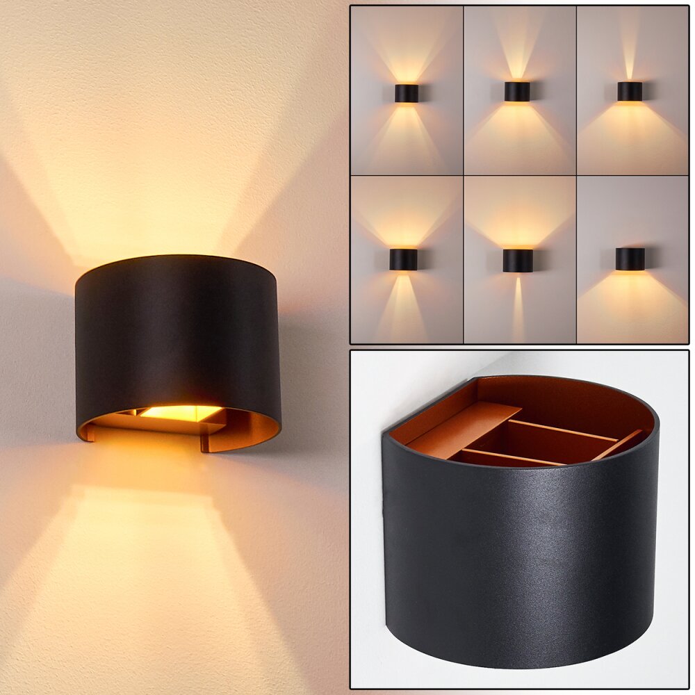 Badajoz Wandleuchte LED Kupferfarben, Schwarz, 1-flammig main product photo