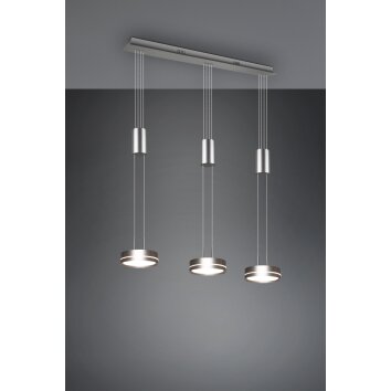 Trio Leuchten Franklin Pendelleuchte LED Nickel-Matt, 3-flammig