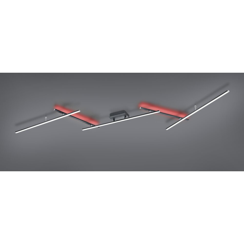 Trio Leuchten Arvin Deckenleuchte LED Schwarz, 2-flammig, Fernbedienung, Farbwechsler main product photo