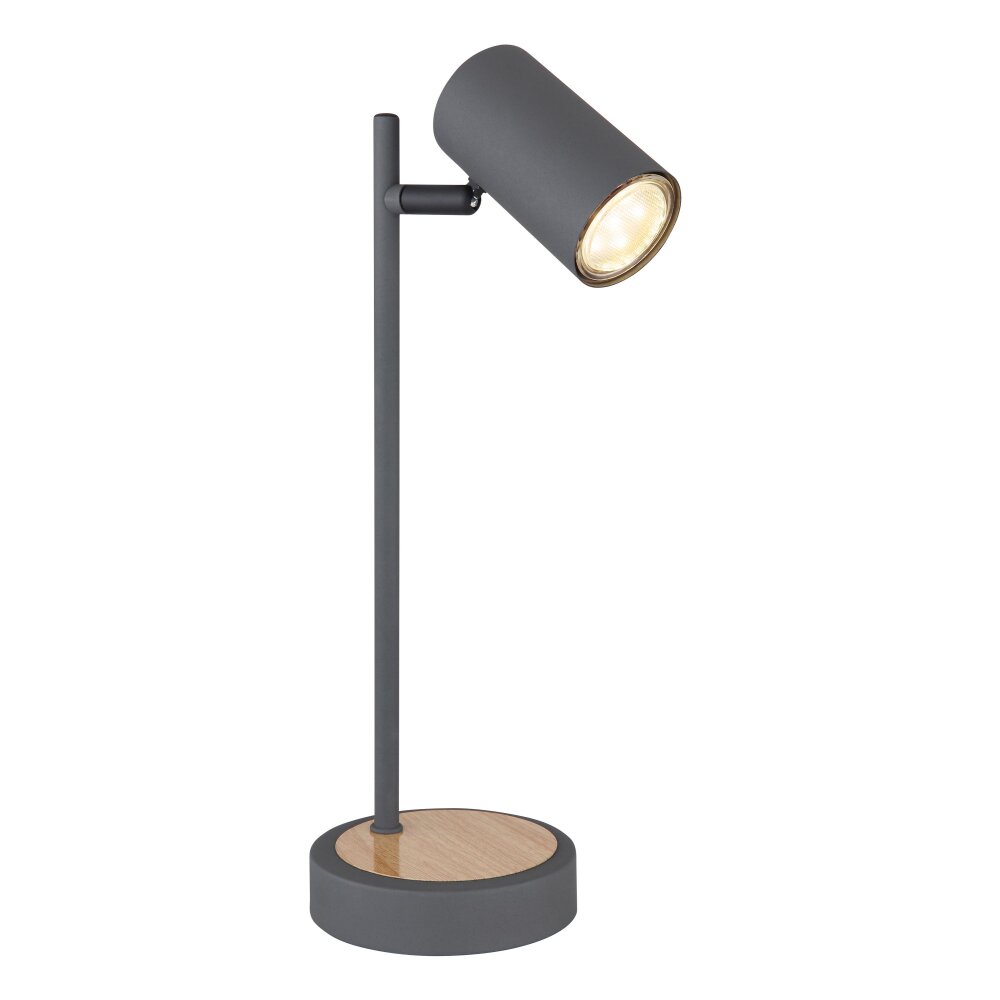 Globo ROBBY Tischleuchte Holz dunkel, Schwarz, 1-flammig main product photo