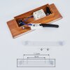 Mosambik Wandleuchte LED Braun, Holz dunkel, Nickel-Matt, 1-flammig Mosambik Wandleuchte LED Braun, Holz dunkel, Nickel-Matt, 1-flammig