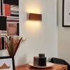 Mosambik Wandleuchte LED Braun, Holz dunkel, Nickel-Matt, 1-flammig Mosambik Wandleuchte LED Braun, Holz dunkel, Nickel-Matt, 1-flammig