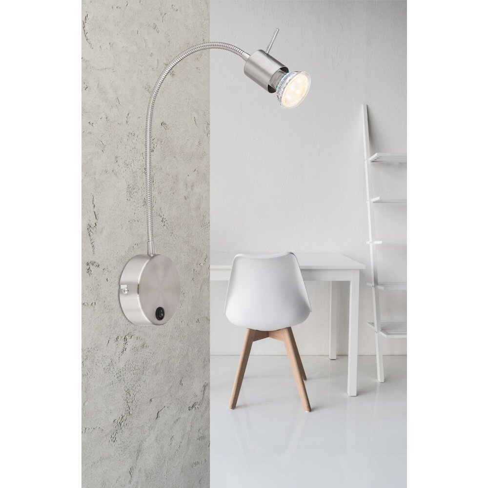 Globo MILLY Wandleuchte Nickel-Matt, 1-flammig main product photo