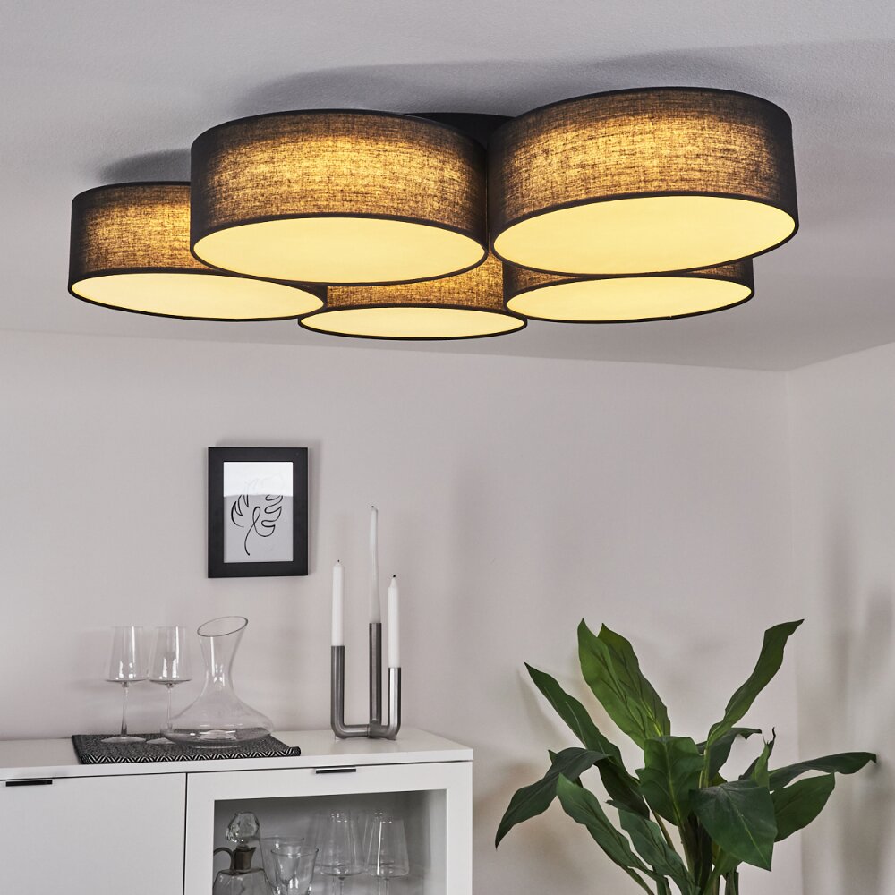 Purus Deckenleuchte LED Schwarz, 1-flammig