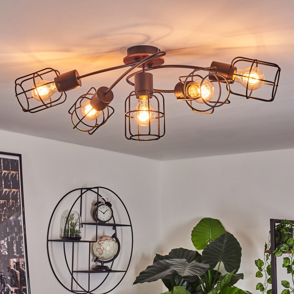 Loedingen Deckenleuchte Schwarz, 5-flammig main product photo