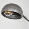 Siamado Bogenlampe Holz dunkel, Nickel-Matt, 5-flammig