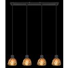 Globo WENNA Hängeleuchte Schwarz, 4-flammig