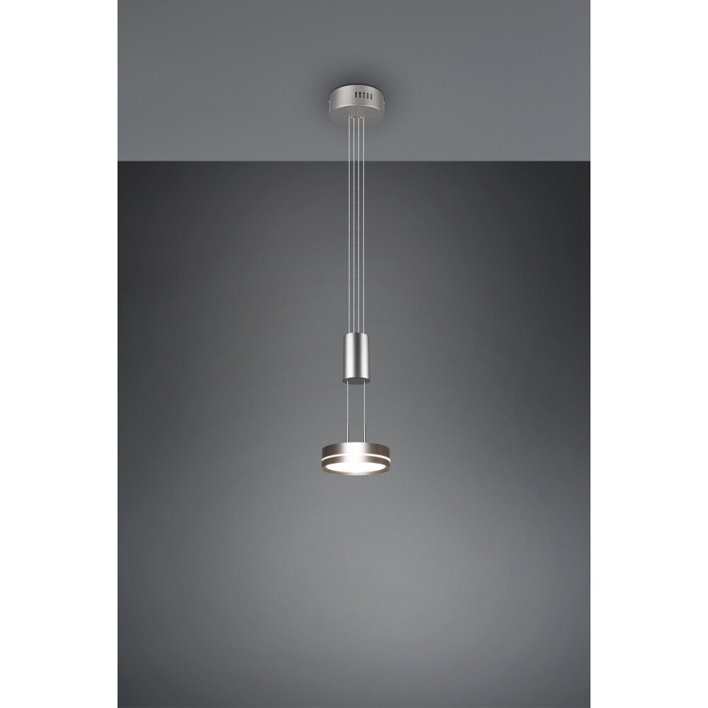 Trio Leuchten Franklin Pendelleuchte LED Nickel-Matt, 1-flammig