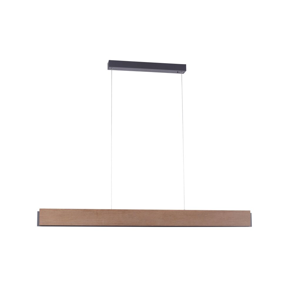 Paul Neuhaus PALMA Pendelleuchte LED Grau, Holz hell, 2-flammig, Fernbedienung main product photo