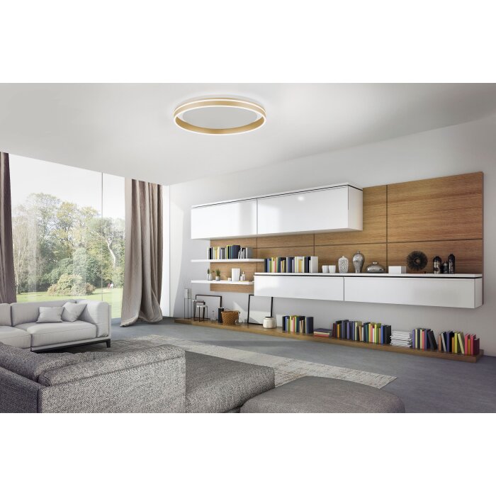 Paul Neuhaus Q-VITO Deckenleuchte LED Messing, 1-flammig, Fernbedienung