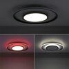 Leuchten Direkt ARENDA Deckenleuchte LED Schwarz, 1-flammig, Fernbedienung, Farbwechsler