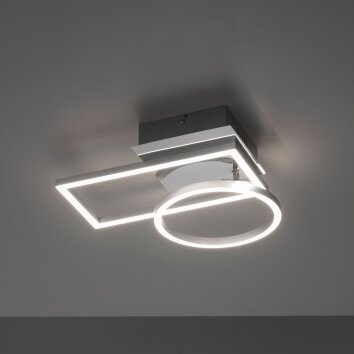 Leuchten Direkt IVEN Deckenleuchte LED Stahl gebürstet, 1-flammig