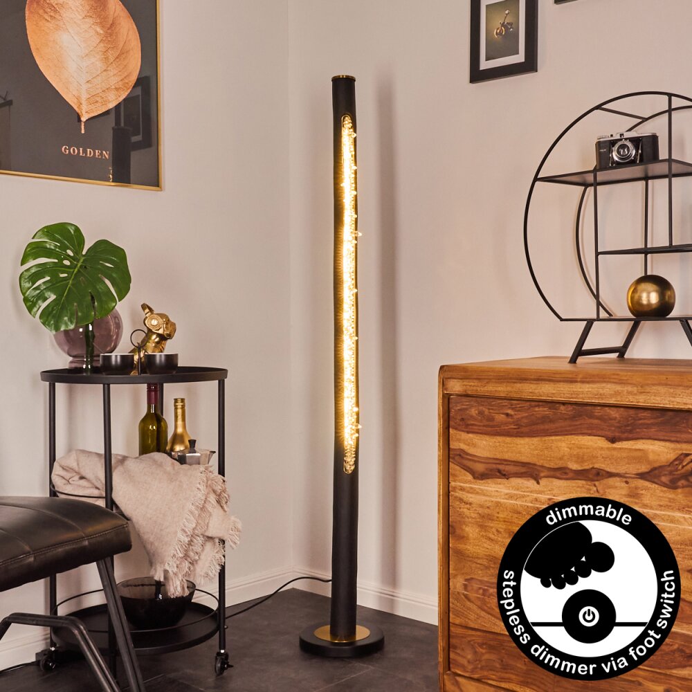 Rodeche Stehleuchte LED Messing, Schwarz, 1-flammig main product photo