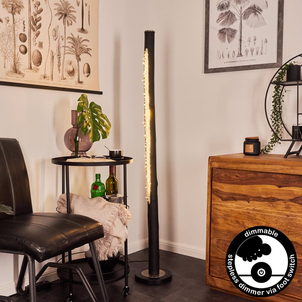 Rodeche Stehleuchte LED Nickel-Matt, Schwarz, 1-flammig main product photo