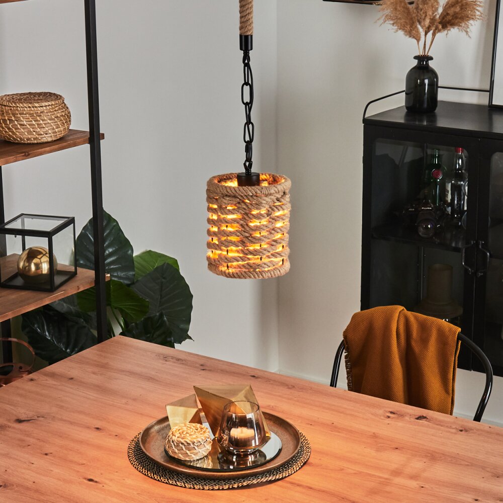 Sulzano Hängeleuchte Braun, Schwarz, 1-flammig main product photo