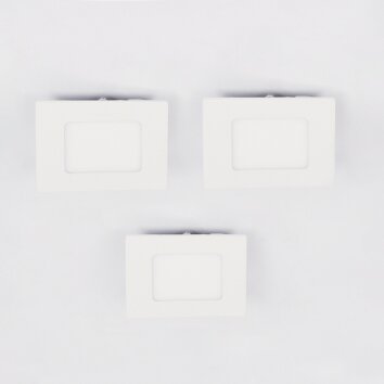 Finsrud Einbauleuchte 3er Set LED Weiß, 1-flammig