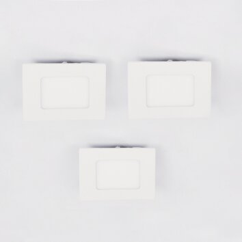 Finsrud Einbauleuchte 3er Set LED Weiß, 1-flammig