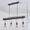 Larifano Pendelleuchte Braun, Schwarz, 4-flammig
