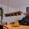 Aduard Pendelleuchte Holz dunkel, Schwarz, 5-flammig