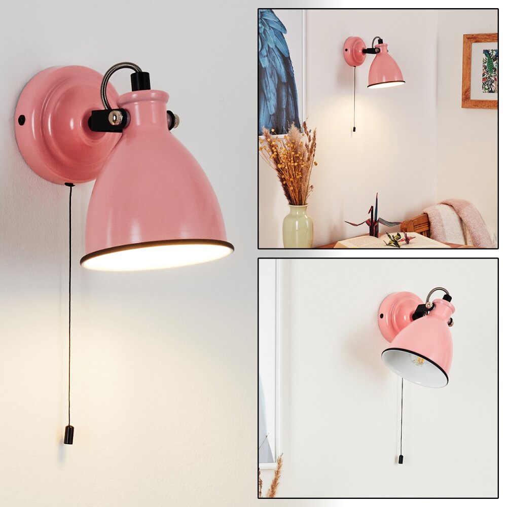 Selki Wandleuchte Pink, Schwarz, 1-flammig main product photo