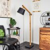 Tatodere Bogenstehlampe Holz dunkel, Schwarz, 1-flammig
