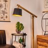 Tatodere Bogenstehlampe Holz dunkel, Schwarz, 1-flammig