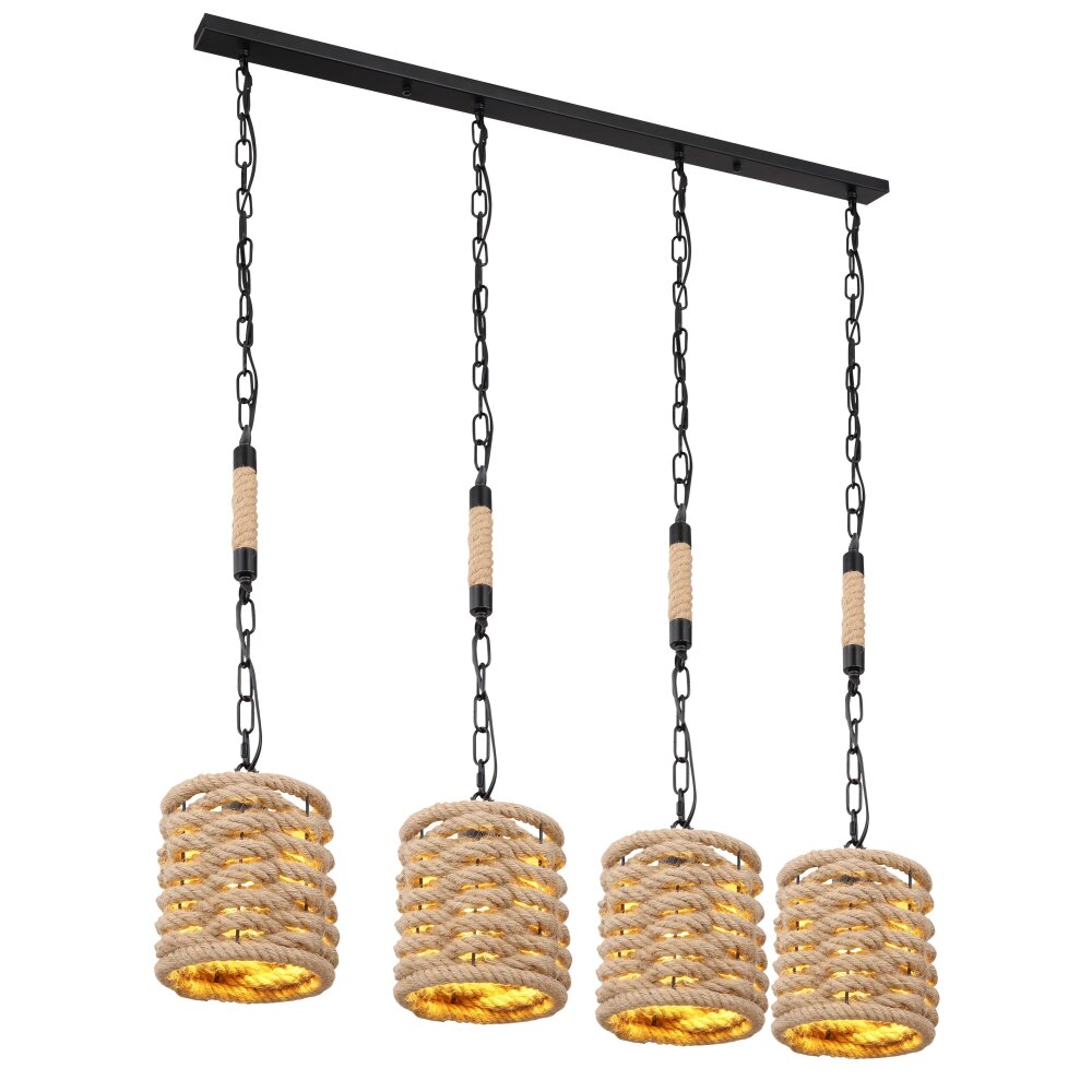 Globo HALIA Hängeleuchte Schwarz, 4-flammig main product photo