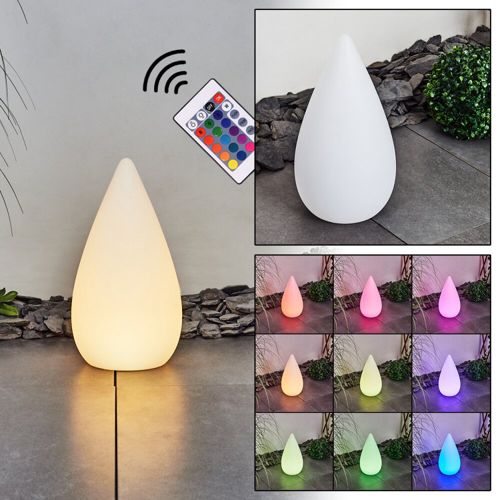 Bouilli Außenstehleuchte LED Weiß, 1-flammig, Fernbedienung, Farbwechsler main product photo