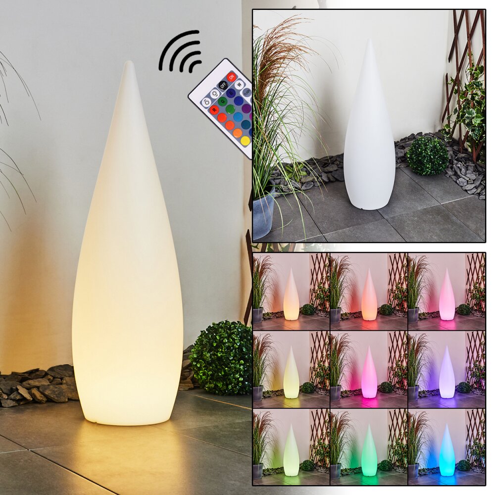 Bouilli Außenstehleuchte LED Weiß, 1-flammig, Fernbedienung, Farbwechsler main product photo