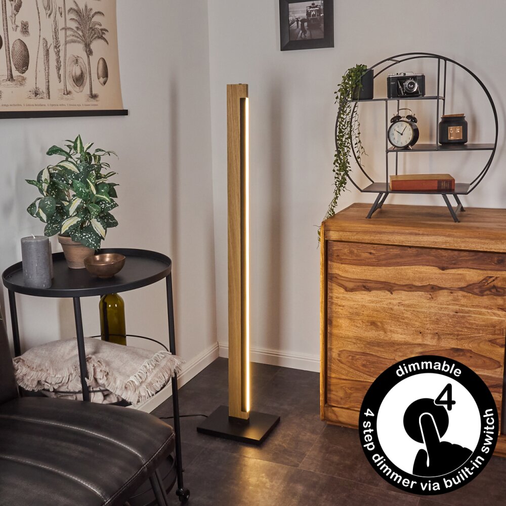 Inzino Stehleuchte LED Naturfarben, Schwarz, 1-flammig main product photo