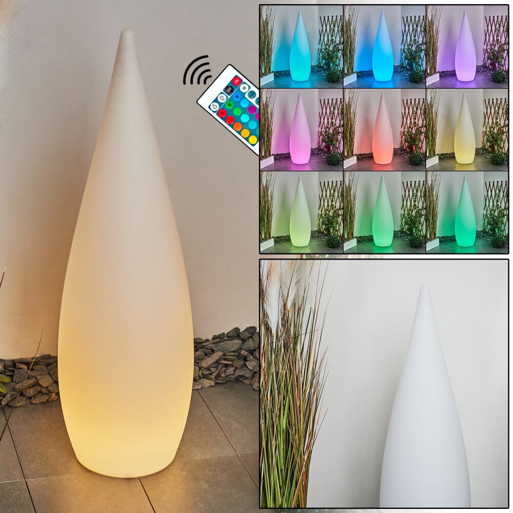 Bouilli Außenstehleuchte LED Weiß, 1-flammig, Fernbedienung, Farbwechsler main product photo
