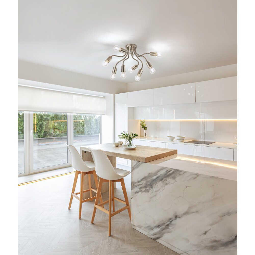 FHL easy Bree Deckenleuchte Nickel-Matt, 8-flammig main product photo