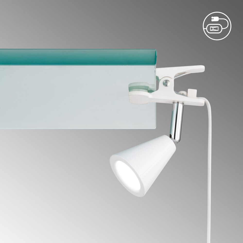 FHL easy Zirbel Klemmleuchte LED Weiß, 1-flammig main product photo