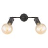 Globo OTTILIE Deckenleuchte Dunkelbraun, Nickel-Matt, 2-flammig